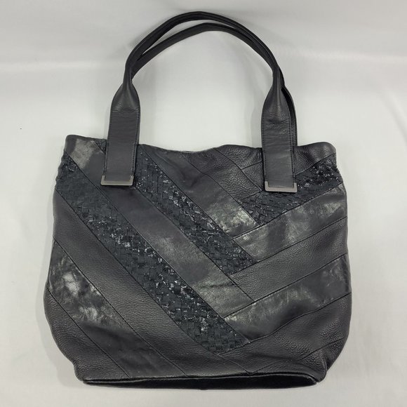 Elliott Lucca Purse Handbag 13" x 17" Black Magnetic Closure Bag - Picture 1 of 4
